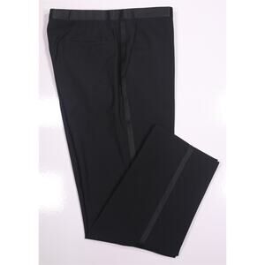 Hugo Boss The Stars/Glamour Black Flat Front Tuxedo Formal Pants Trousers 32x29